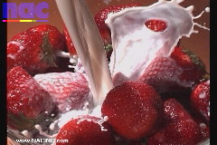 Milk Pouring on Strawberries HS Video