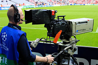Camera filming 2012 UEFA Champions League Finals