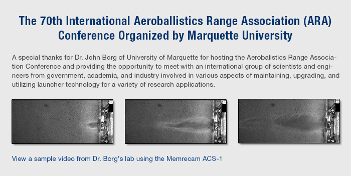 The 70th International Aeroballistics Range Association (ARA) Conference Organized by Marquette University