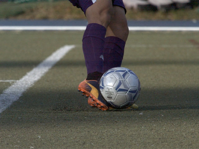 Observation of a soccer shot