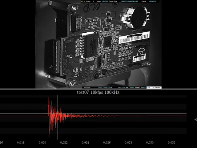 Dropping test of Semiconductor parts (synchronized with wave inserter)