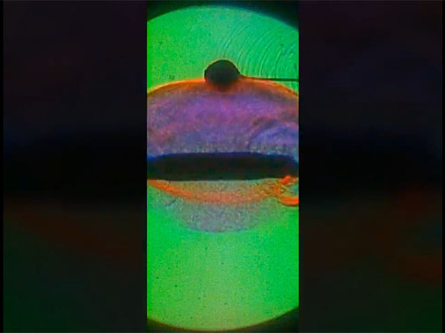 Color schlieren imaging of shock wave propagation from underwater explosions