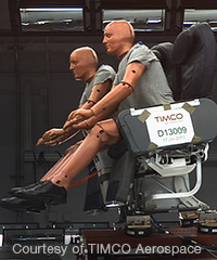 Crash test dummies in an accident