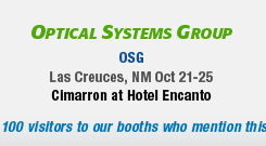 Optical Systems Group, Las Creuces, NM, Oct 21-25